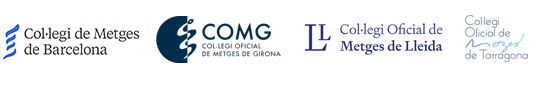 Logos Col·legis de Metges: CoMB, COMG, COMLL, COMT